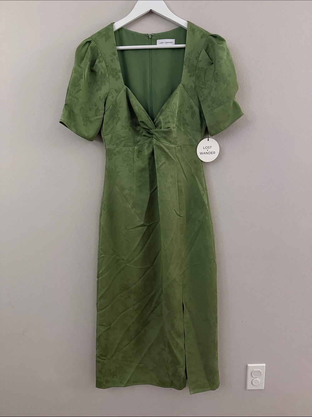 Lost + Wander Verte Twist Midi Dress